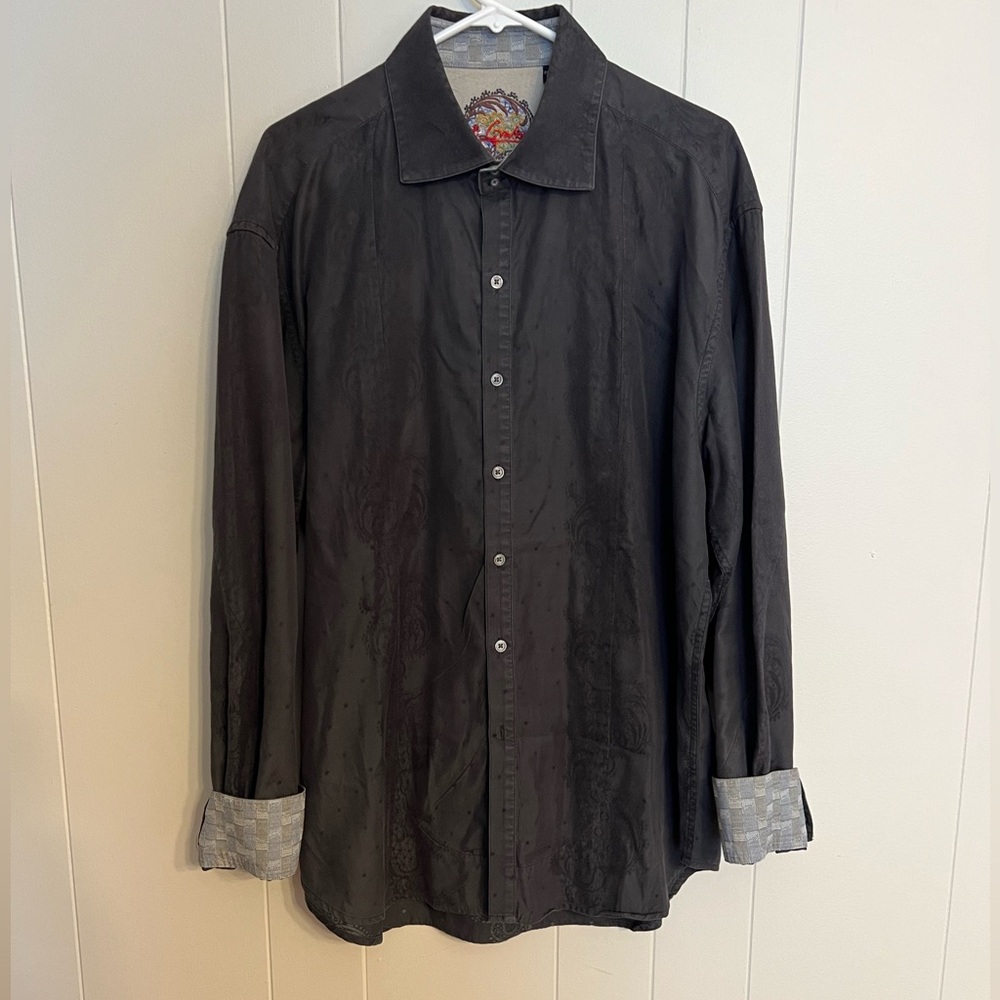 Robert Graham, long sleeve flip cuff, button-down, size XXL